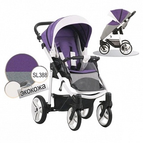 Детская прогулочная коляска Nico - шасси белая/bia - sl388 (Bebetto, WB142_SL388)